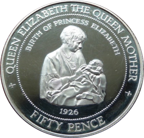 Falkland Islands 50 Pence - Elizabeth II Birth of Princess Elizabeth