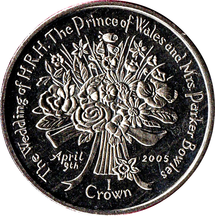 Falkland Islands 1 Crown - Elizabeth II Wedding Charles - Camilla