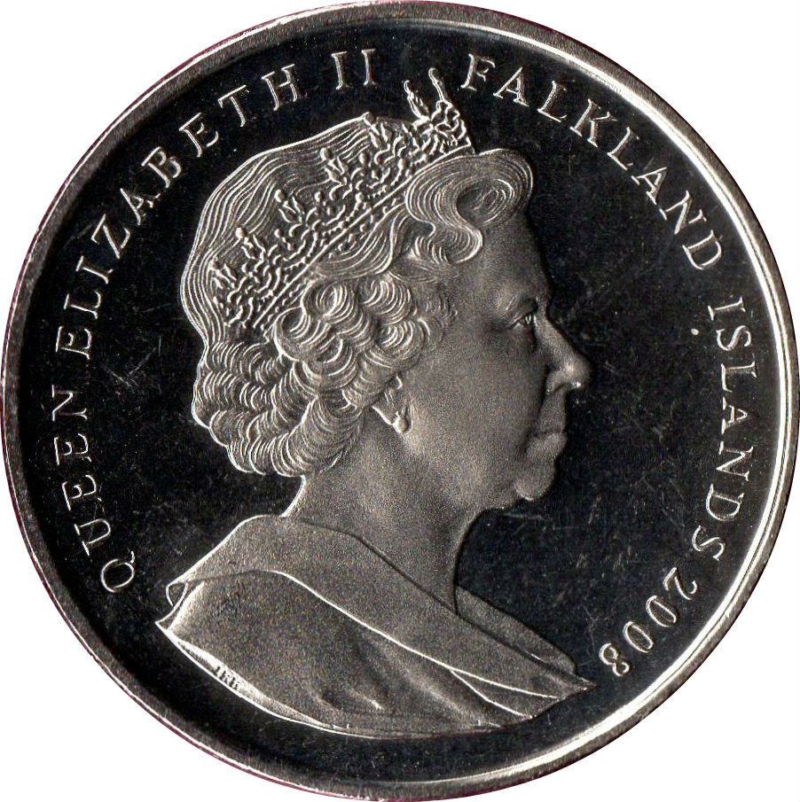 Falkland Islands 1 Crown - Elizabeth II Port Louis obverse