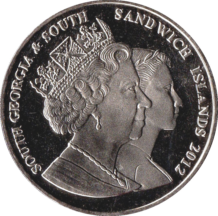 South Georgia and the South Sandwich Islands 2 Pounds Diamond Jubilee - Queen Mother with infant Elizabeth II obverse