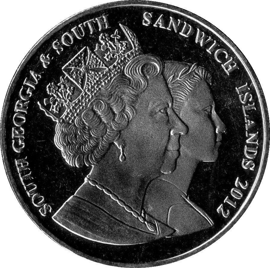 South Georgia and the South Sandwich Islands 2 Pounds - Elizabeth II 1st Wedding Anniversary William and Kate obverse