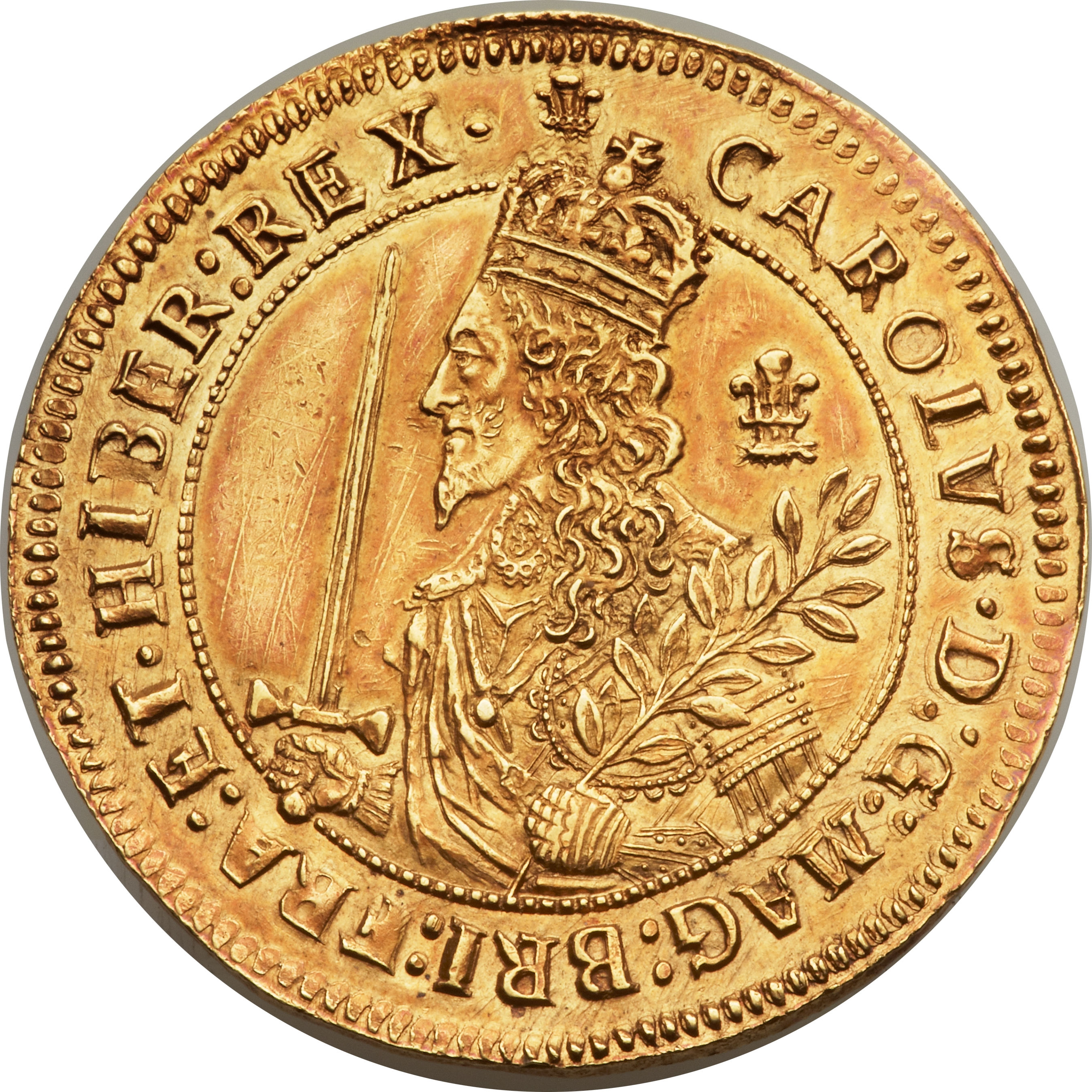 Triple Unite - Charles I Oxford Mint; 'OXON' obverse
