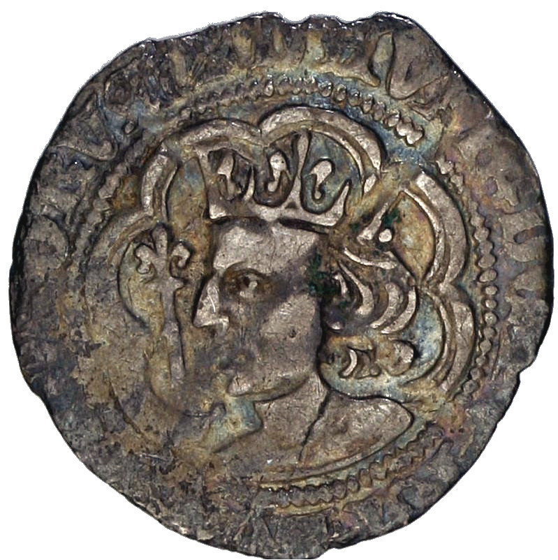 Scotland ½ Groat - David II 2nd Coinage, Class C obverse