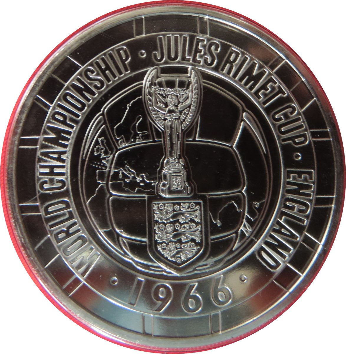 Alderney 5 Pounds - Elizabeth II 1966 FIFA World Cup reverse