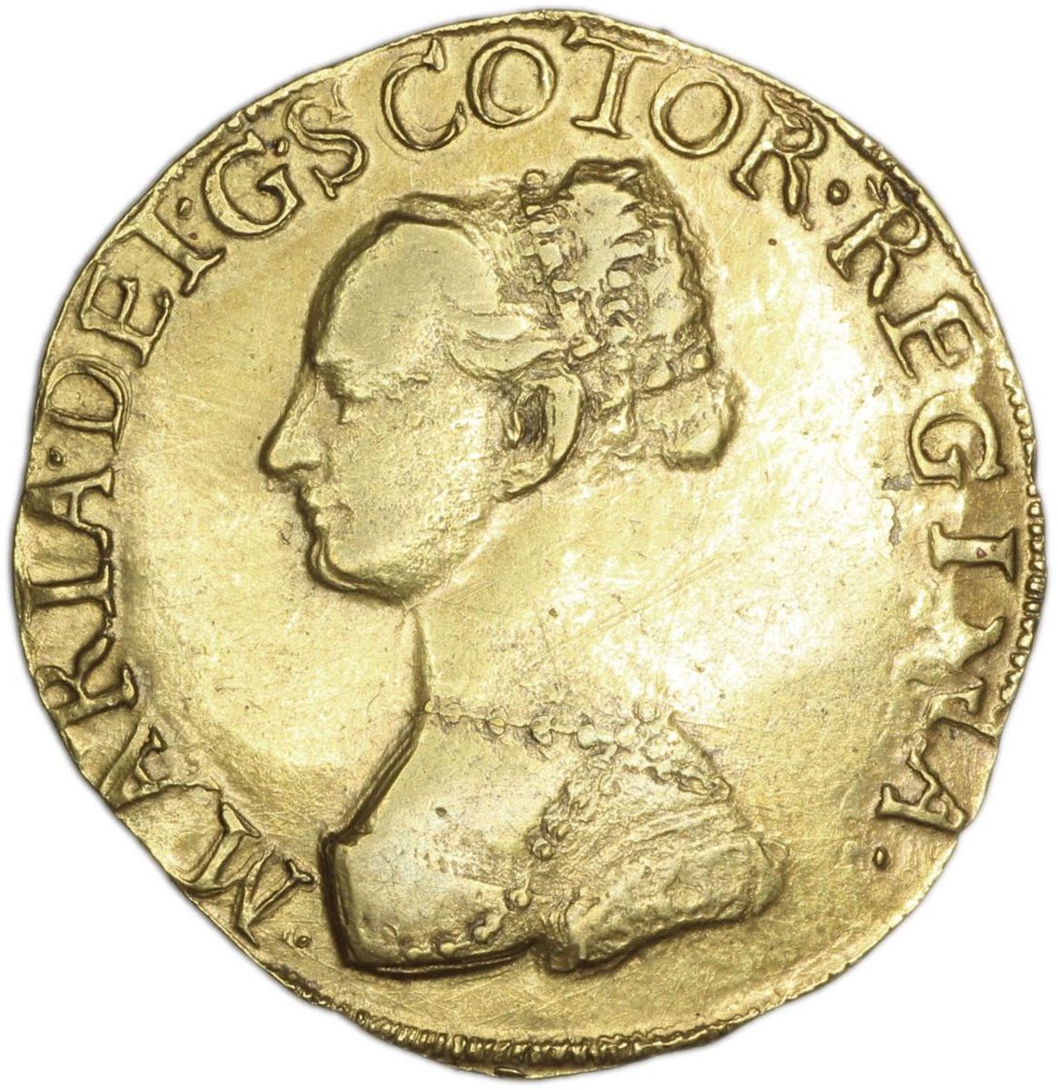 Scotland 3 Pound Piece - Mary I 1st Period obverse