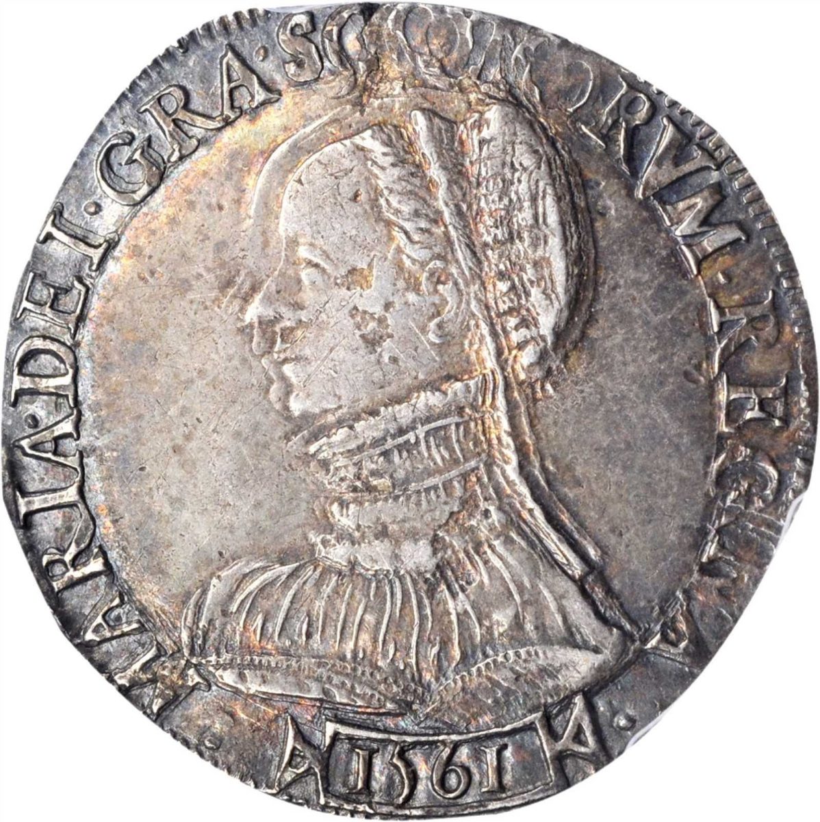 Scotland 1 Testoon - Mary I 3rd Period obverse