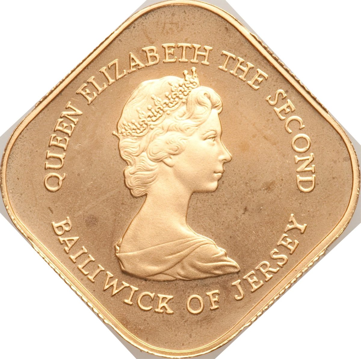 Jersey 1 Pound - Elizabeth II Battle of Jersey; Gold Proof Issue obverse