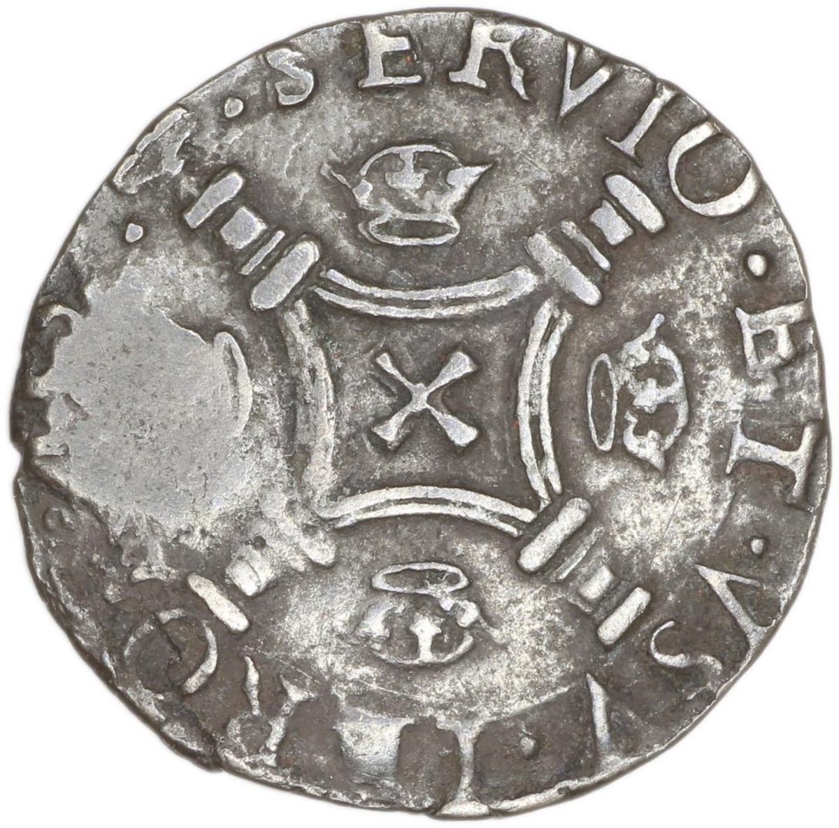 Scotland 1 Plack - Mary I 1st Period, Countermark of 1575