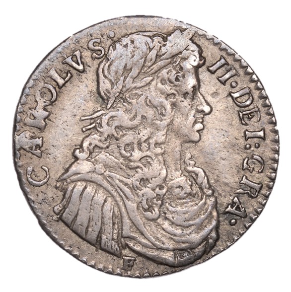 Scotland ½ Merk - Charles II 1st Coinage, Type III obverse