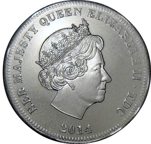 Tristan da Cunha ½ Crown - Elizabeth II WW1 Centenary obverse
