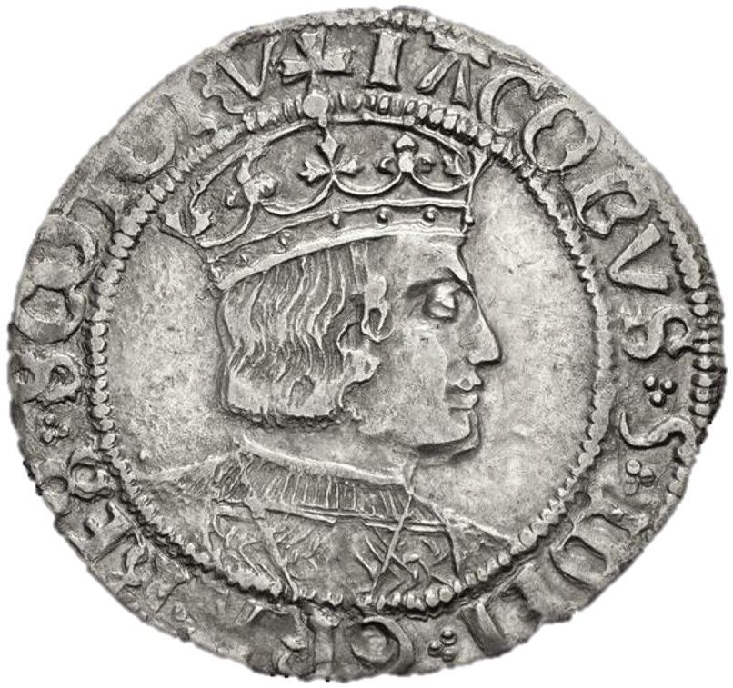 Scotland 1 Groat - James V 2nd Coinage, Type IV obverse