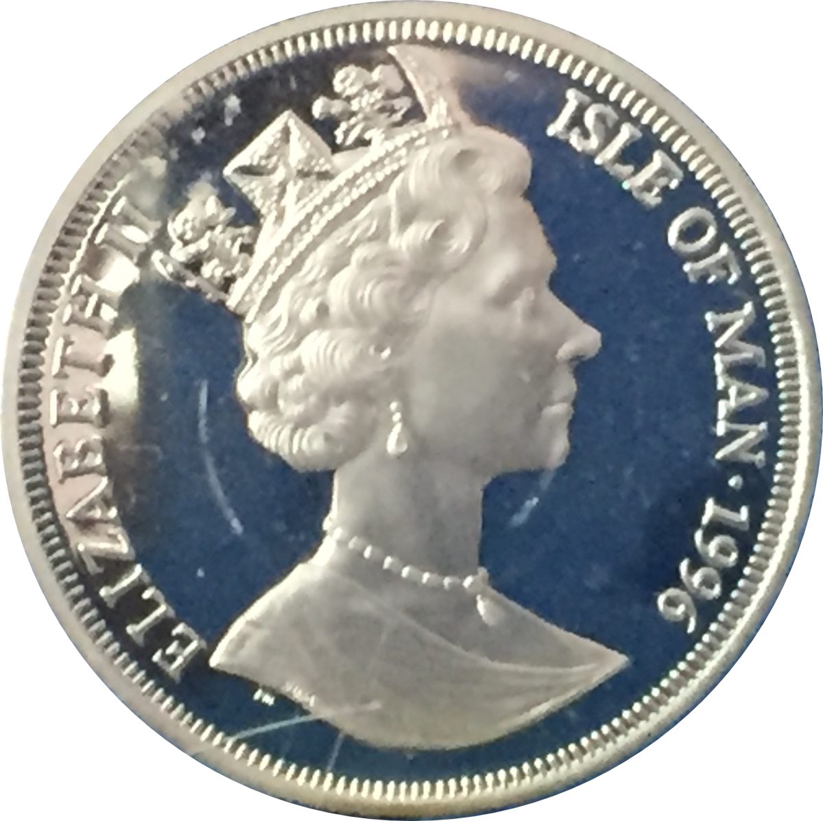 Isle of Man 1 Crown - Elizabeth II Queen Elizabeth's 70th Birthday obverse