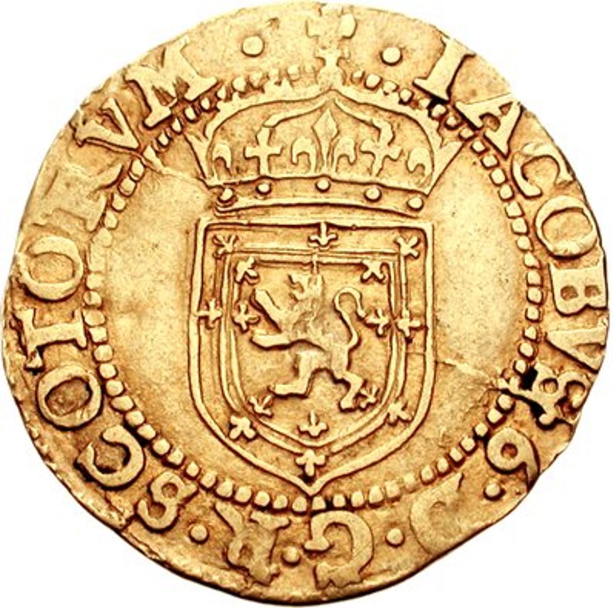 Scotland ½ Sword and Sceptre Piece - James VI 8th Coinage obverse