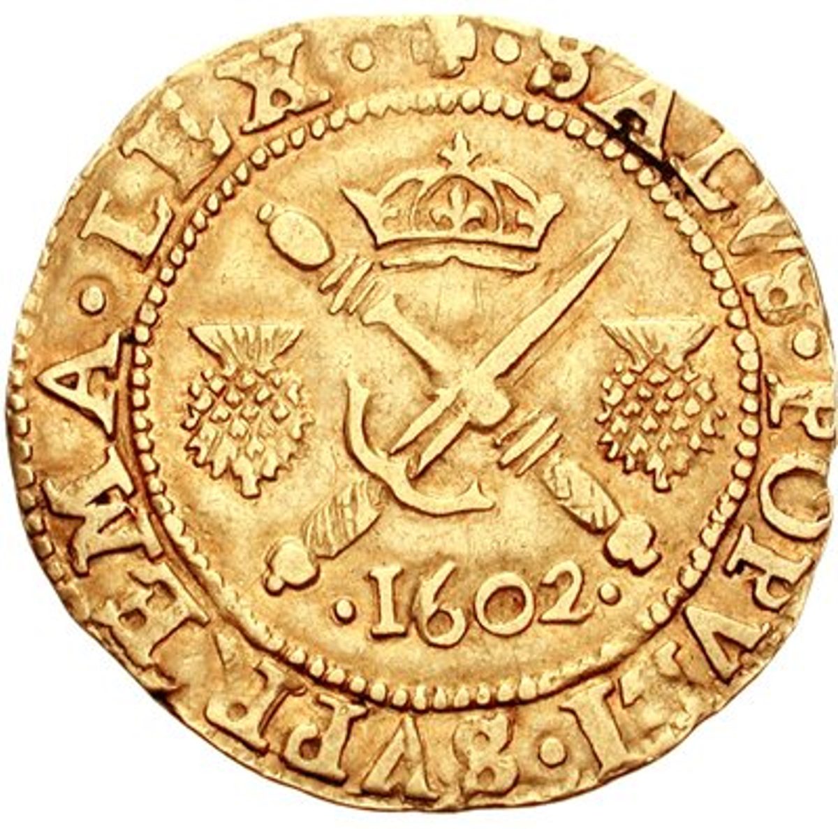 Scotland ½ Sword and Sceptre Piece - James VI 8th Coinage reverse