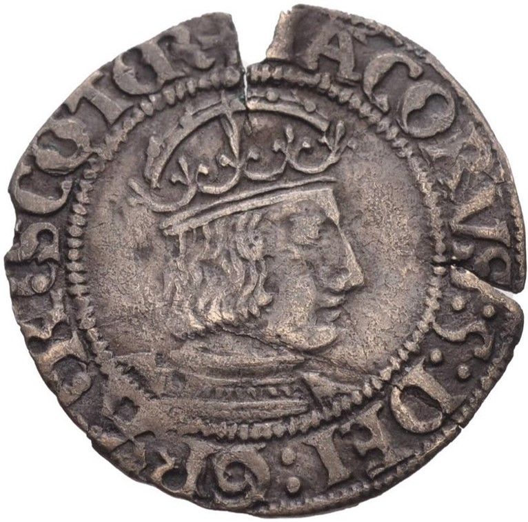 Scotland ⅓ Groat - James V 2nd Coinage, Type IV obverse
