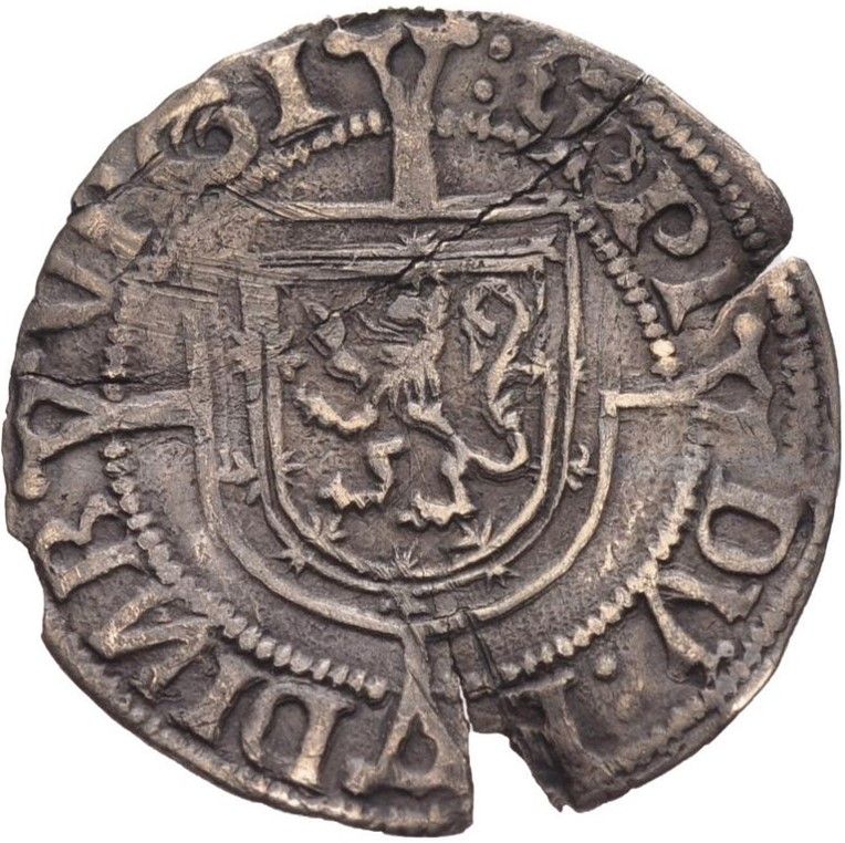 Scotland ⅓ Groat - James V 2nd Coinage, Type IV reverse