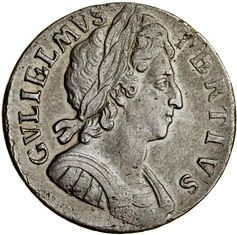 ½ Penny - William III 1st issue obverse