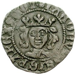 Scotland 1 Penny - James IV 2nd Issue, Type IV obverse