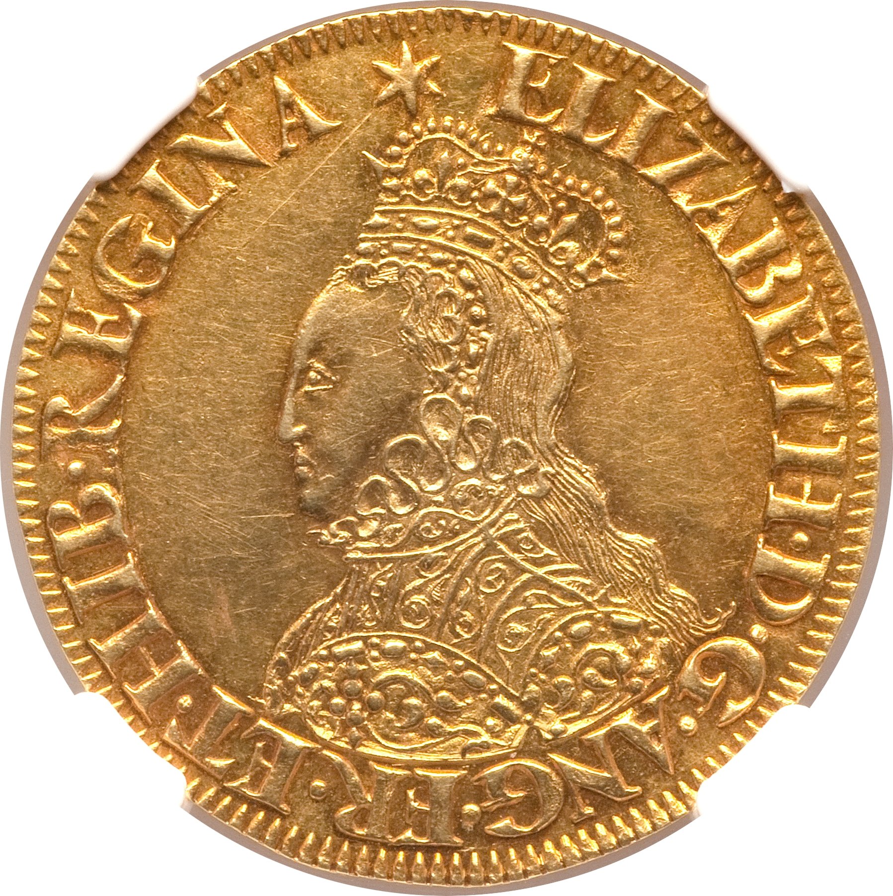 ½ Pound - Elizabeth I Milled Issue obverse