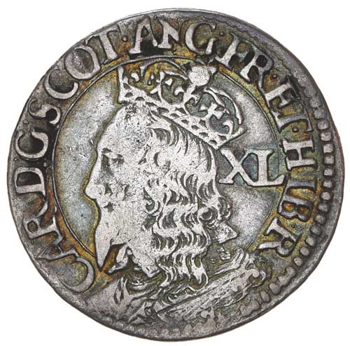 Scotland 40 Pence - Charles I 3rd Coinage, 1st Issue obverse