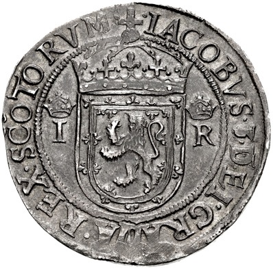 Scotland ⅔ Ryal - James VI 1st Coinage obverse