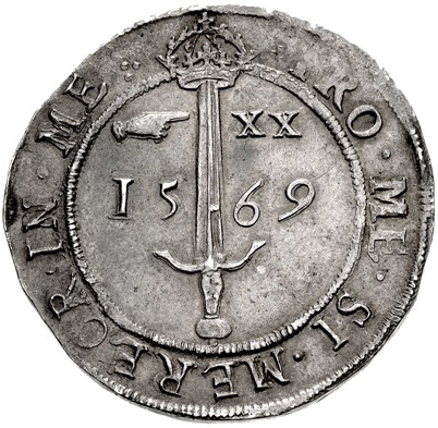 Scotland ⅔ Ryal - James VI 1st Coinage reverse