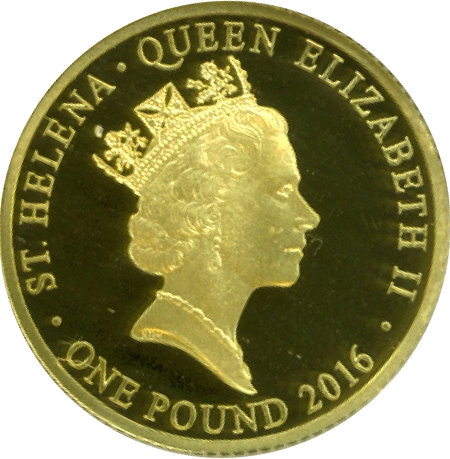 Saint Helena 1 Pound - Elizabeth II James I obverse