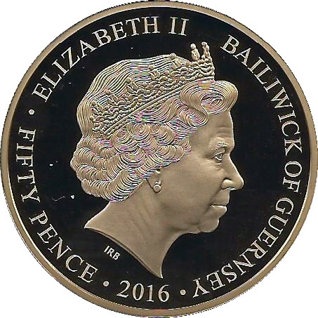 Guernsey 50 Pence - Elizabeth II 90th birthday of Queen Elizabeth II obverse