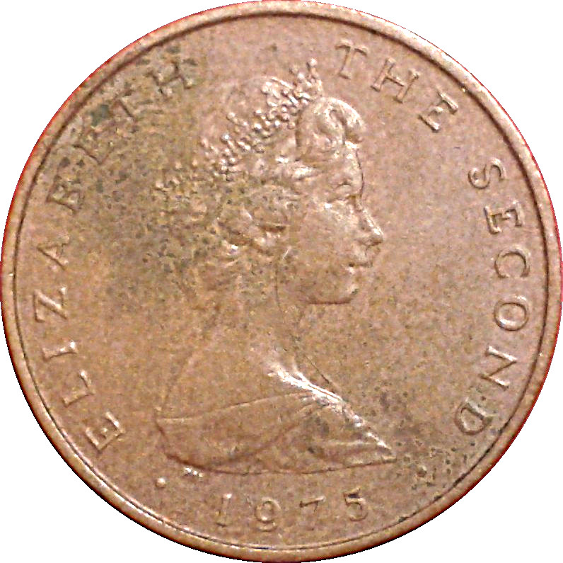 Isle of Man 1 New Penny - Elizabeth II Ring and celtic chain obverse