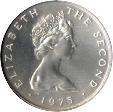 Isle of Man 1 New Penny - Elizabeth II Ring and celtic chain; Silver obverse
