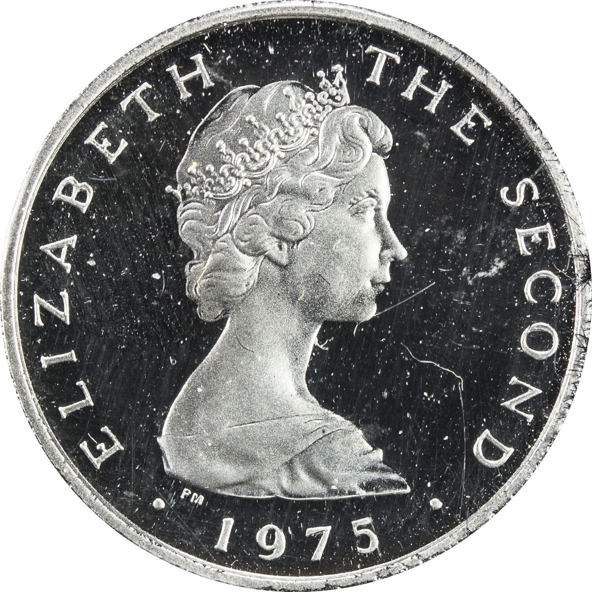 Isle of Man 1 New Penny - Elizabeth II Ring and celtic chain; Platinum obverse