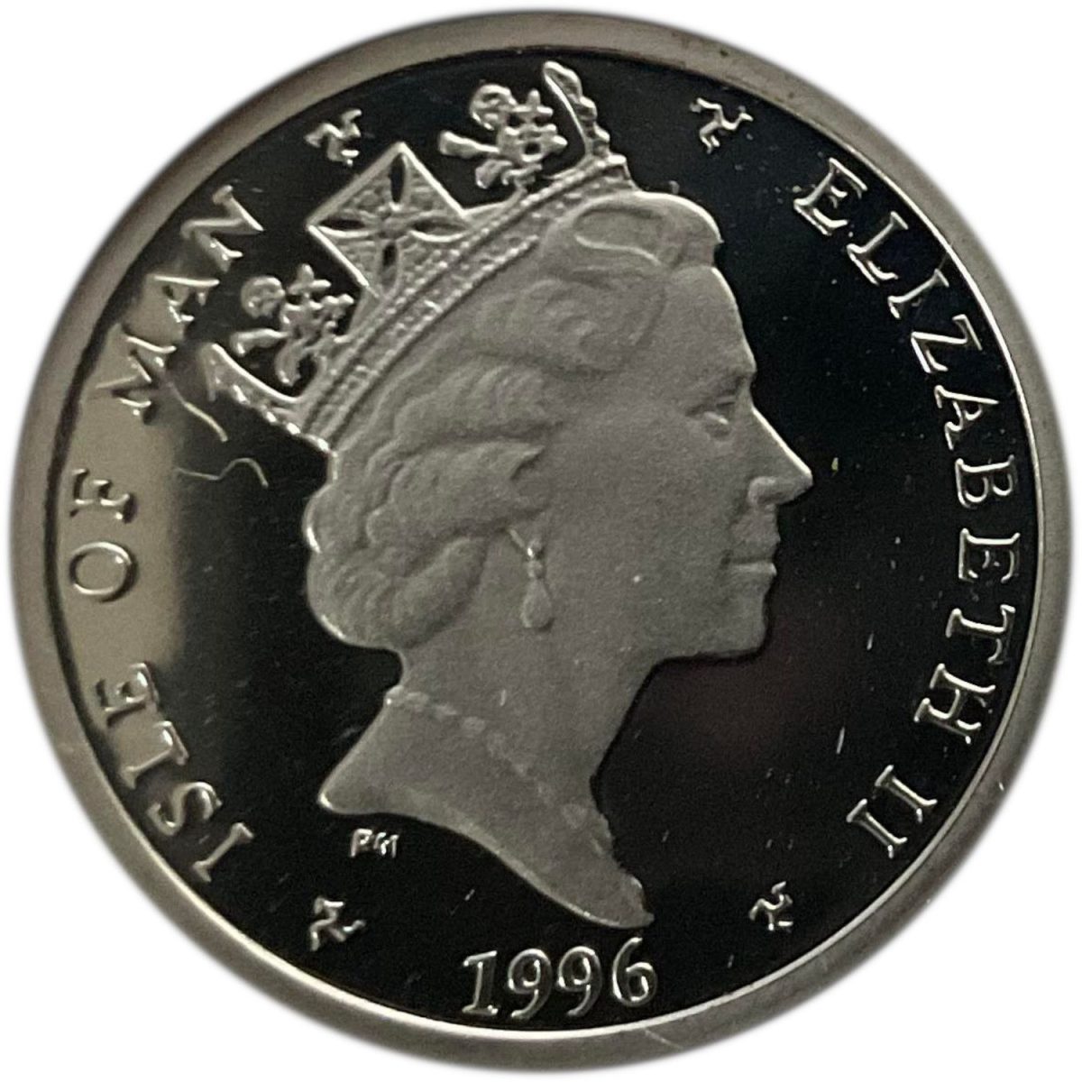 Isle of Man 1 Penny - Elizabeth II Rugby; Silver Proof obverse
