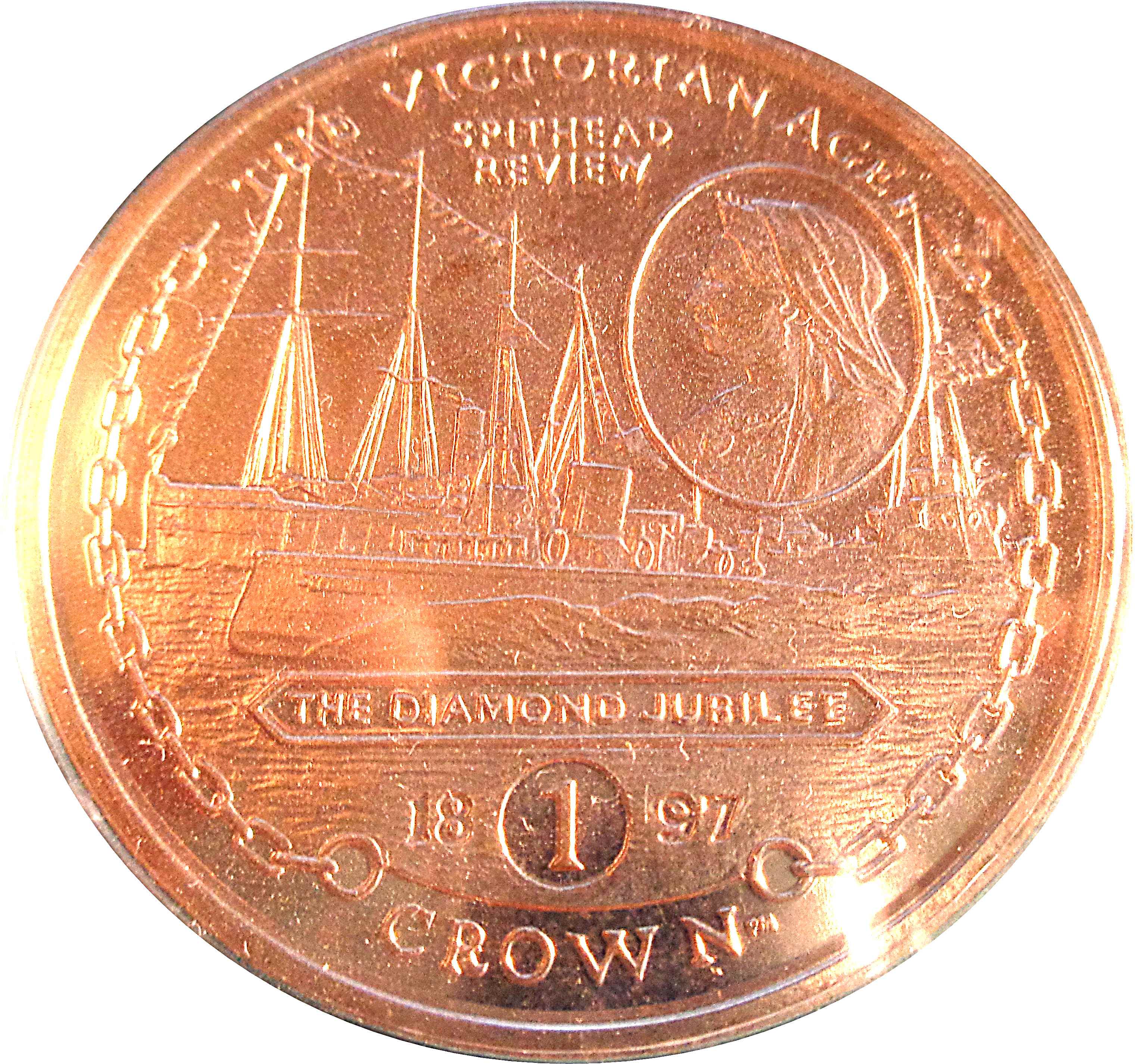 Gibraltar 1 Crown - Elizabeth II The Diamond Jubilee reverse