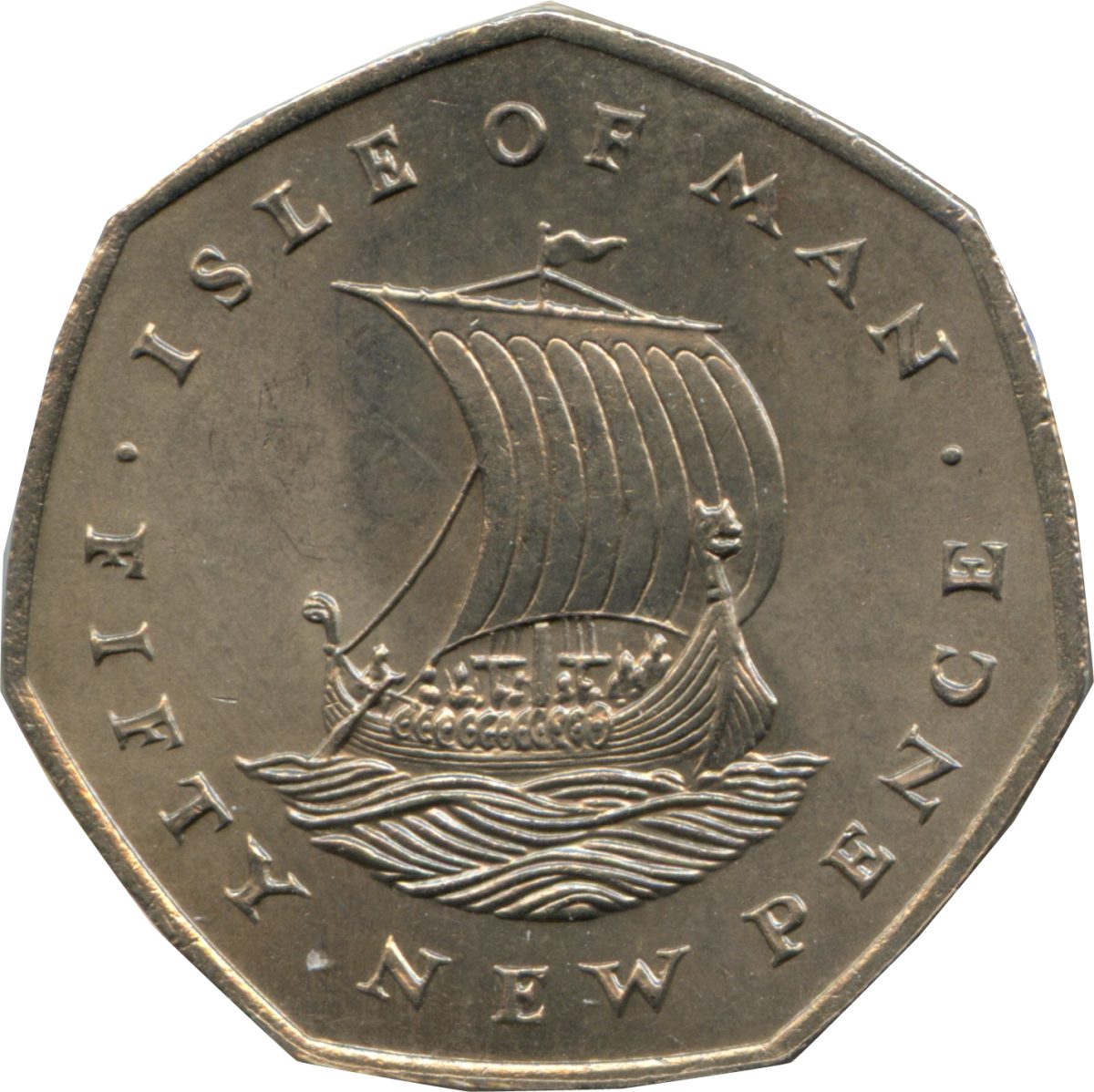Isle of Man 50 New Pence - Elizabeth II Viking Ship