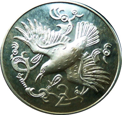 Isle of Man 2 Pence - Elizabeth II Red-Billed Chough; Silver 12ct