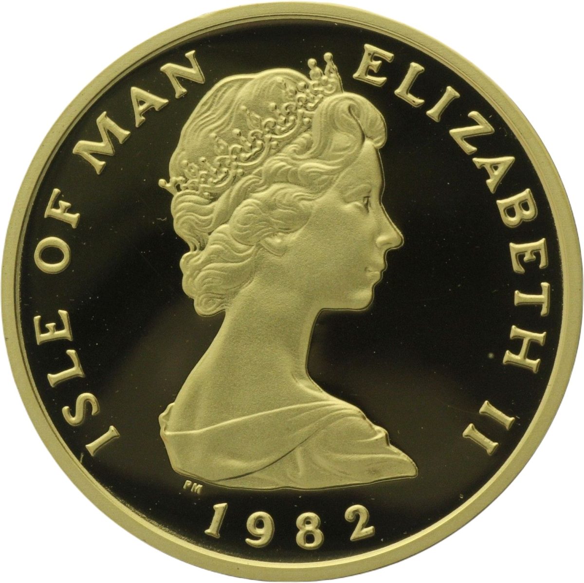 Isle of Man 2 Pence - Elizabeth II Red-Billed Chough; Gold obverse