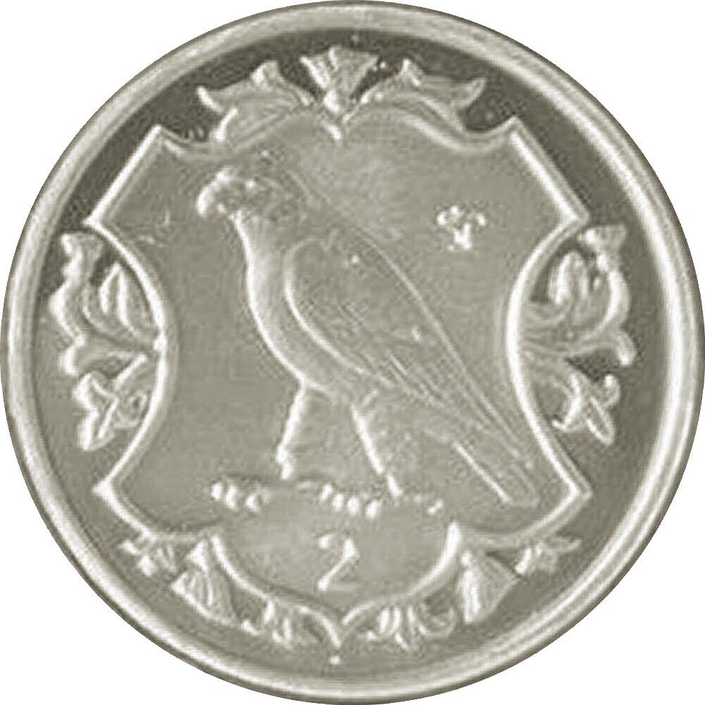 Isle of Man 2 Pence - Elizabeth II Peregrine Falcon; Silver