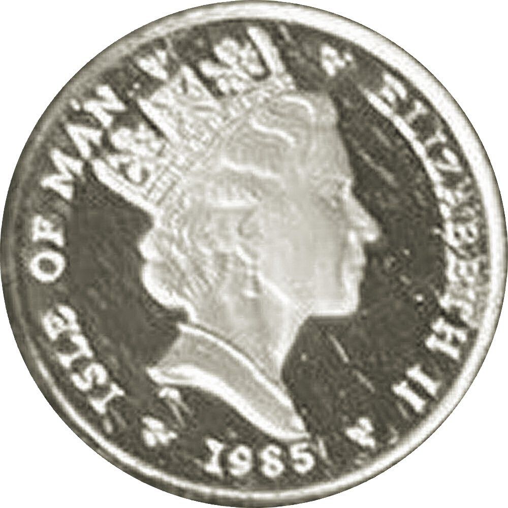 Isle of Man 5 Pence - Elizabeth II Cushag; Silver Proof obverse