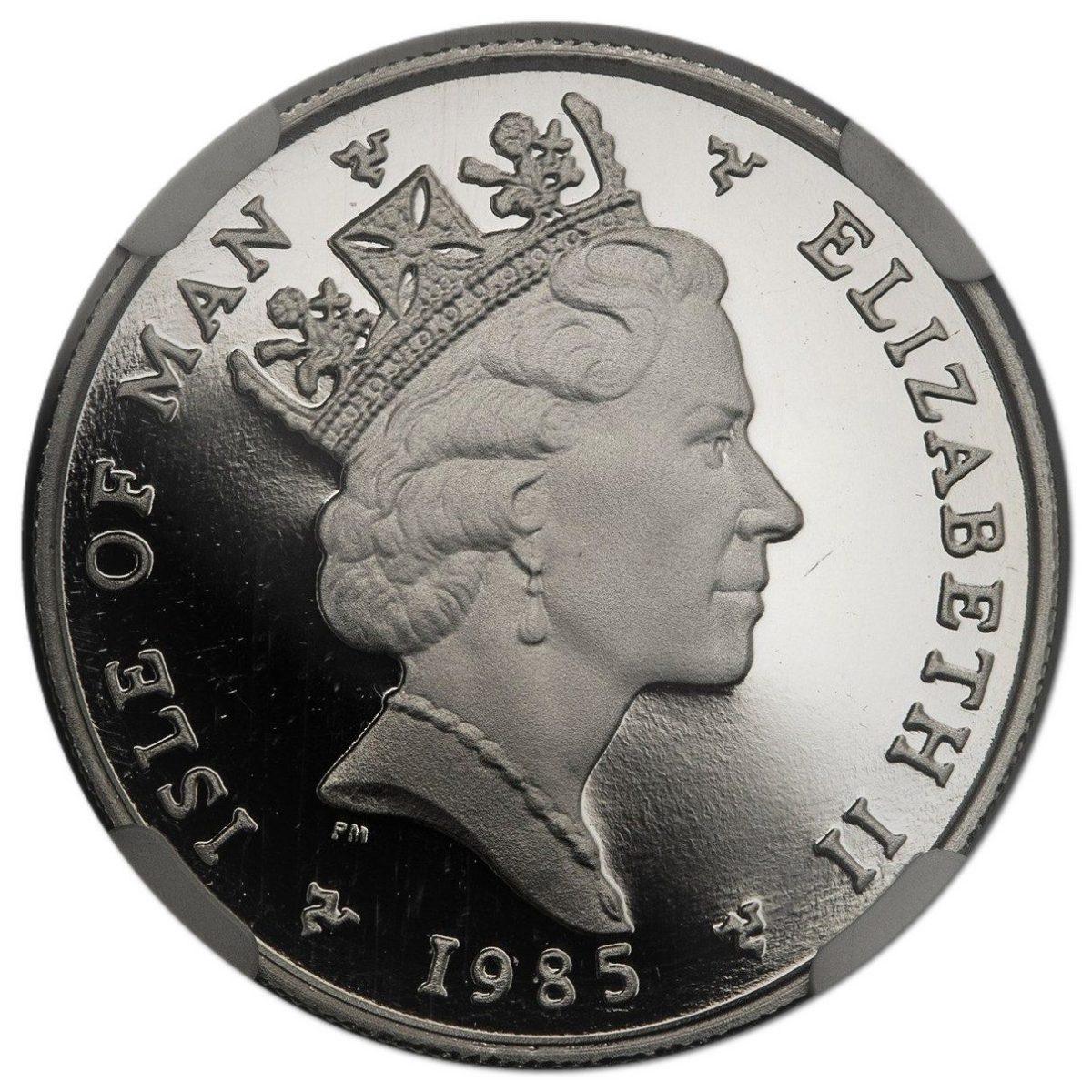 Isle of Man 5 Pence - Elizabeth II Cushag; Platinum Proof obverse