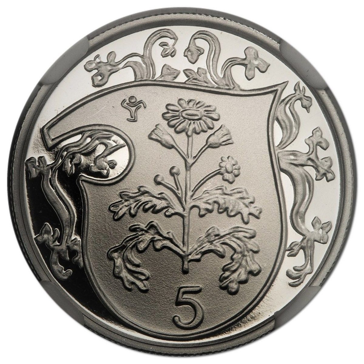 Isle of Man 5 Pence - Elizabeth II Cushag; Platinum Proof