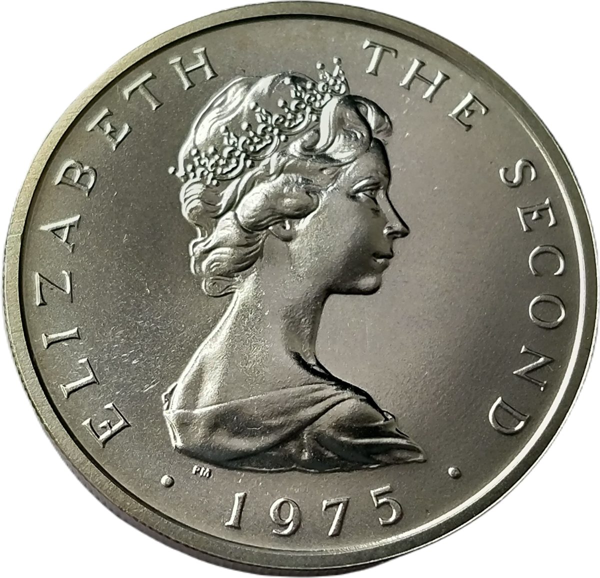 Isle of Man 10 New Pence - Elizabeth II Three Legs of Man; Silver obverse