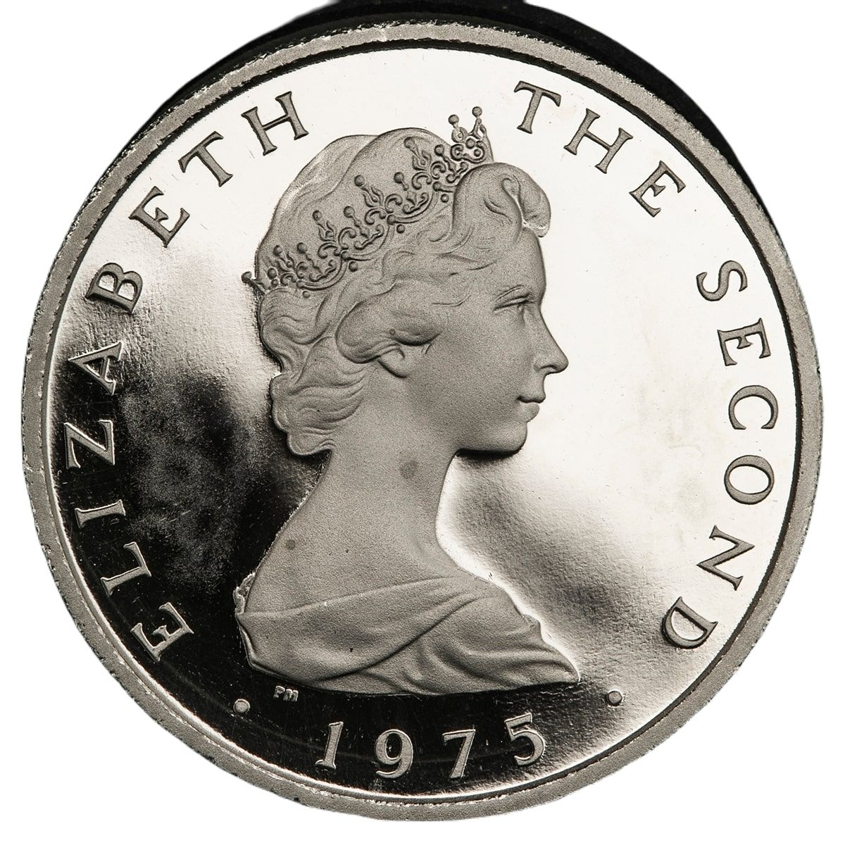 Isle of Man 10 New Pence - Elizabeth II Three Legs of Man; Platinum obverse