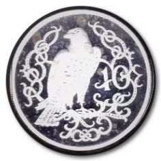 Isle of Man 10 Pence - Elizabeth II Falcon; Silver