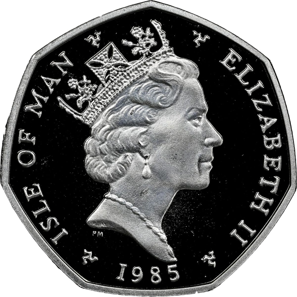 Isle of Man 20 Pence - Elizabeth II Atlantic herring; Platinum Proof obverse