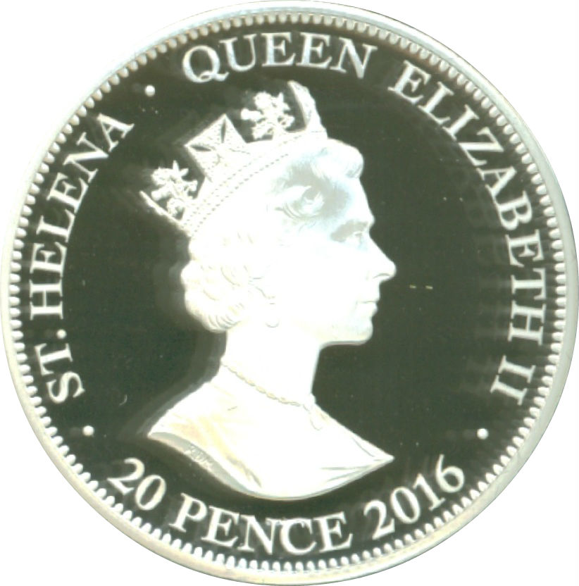 Saint Helena 20 Pence - Elizabeth II Golden Guinea obverse