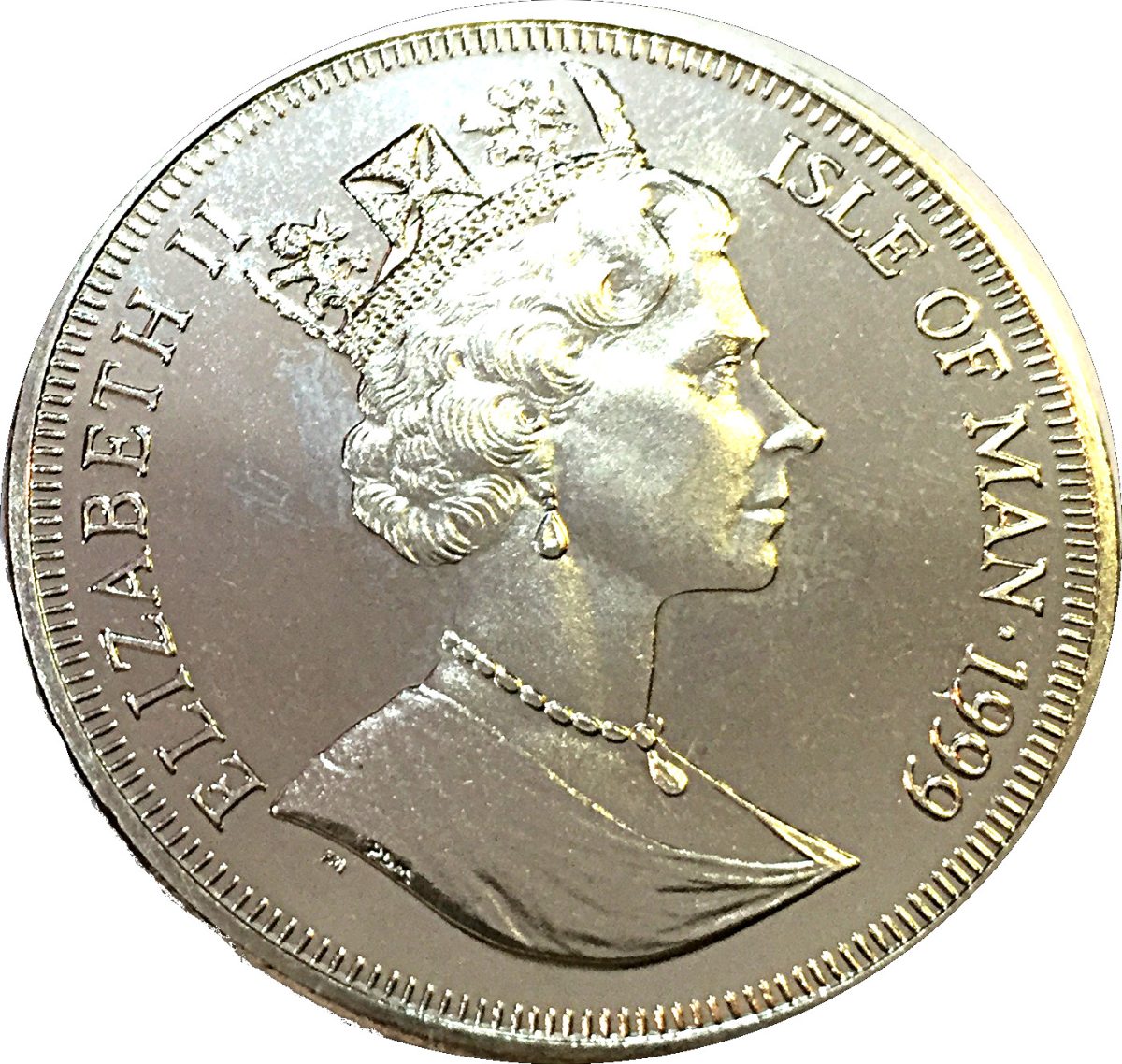 Isle of Man 1 Crown - Elizabeth II 30th Anniversary of First Man on the Moon obverse