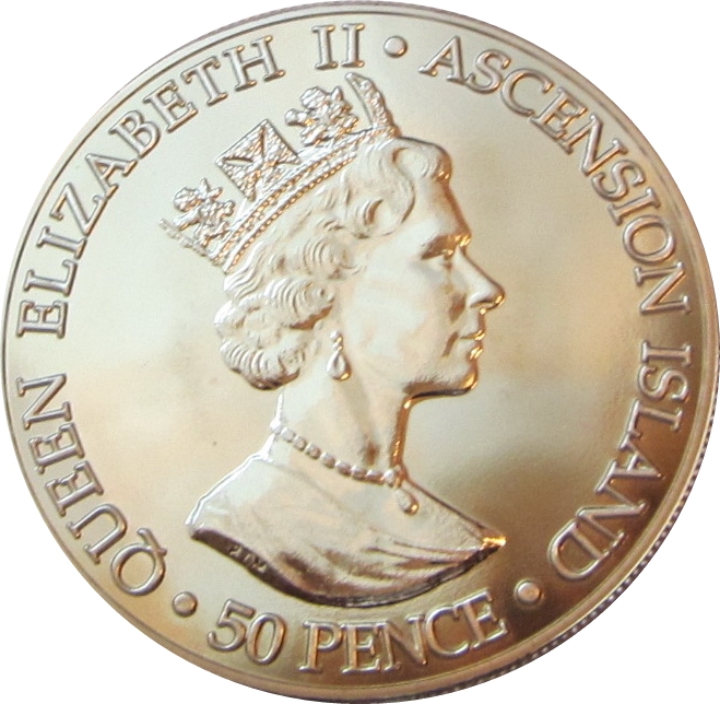 Ascension Island 50 Pence - Elizabeth II Queen Victoria obverse