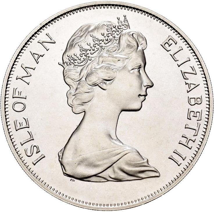 Isle of Man 25 Pence - Elizabeth II Manx Cat obverse