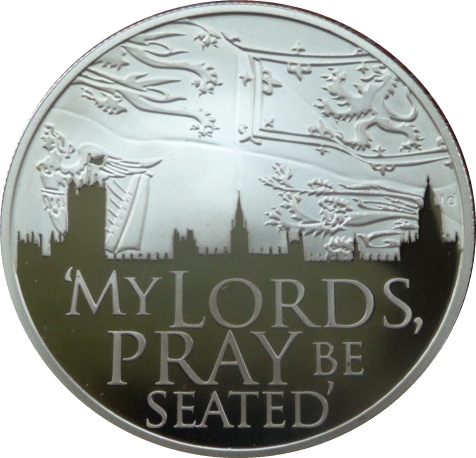 Alderney 5 Pounds - Elizabeth II State Opening of Parliament; Silver Proof