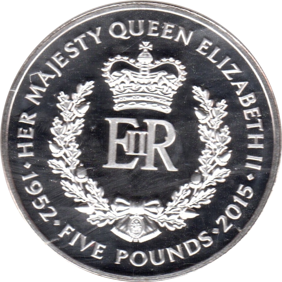 Tristan da Cunha 5 Pounds - Elizabeth II 63 years reign